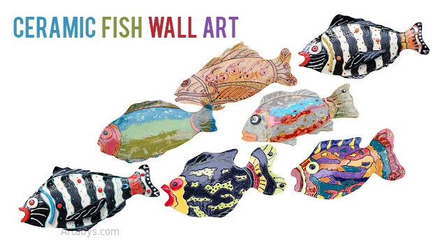 Handmade Ceramic Fish Wall Art