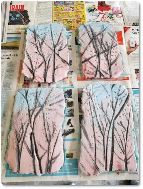 How To Paint Abstract Branches For Berries