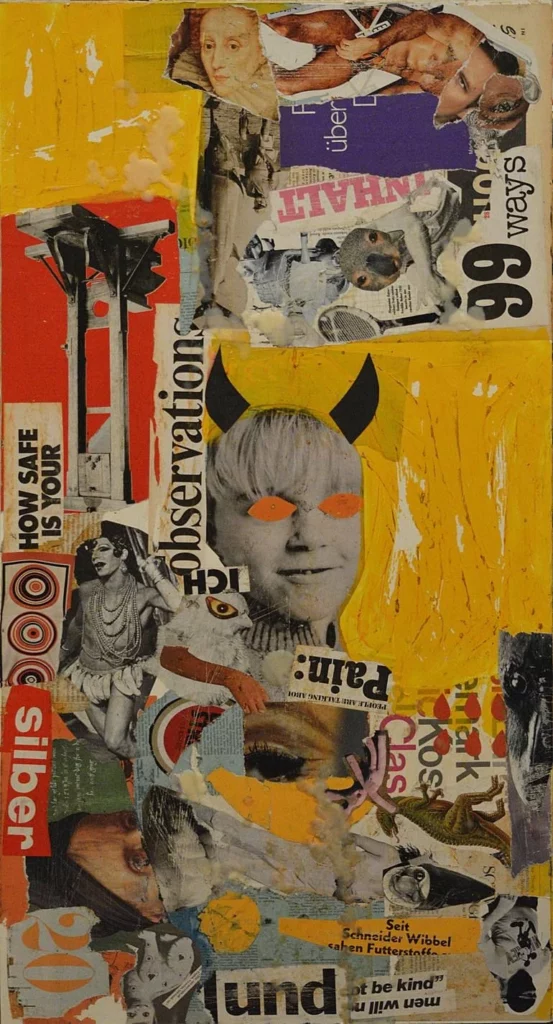 Collage Art - Original Time Collage by Babak Mo Dada Art on Paper 99 Ways - Artabys