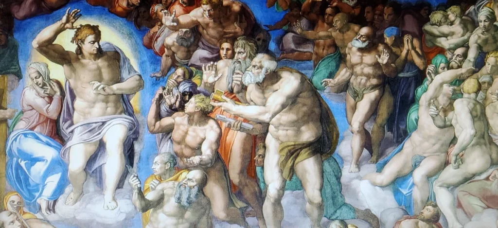 The Last Judgment is a fresco by the Italian Renaissance painter Michelangelo,Artabys