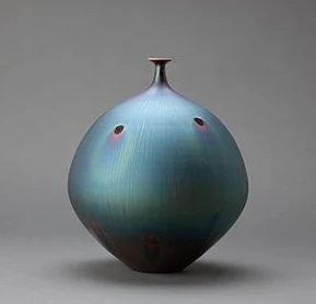 Hideaki Miyamura - Vase - peacock glaze-Artabys