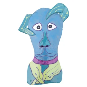 Blue Dog Sadie - Ceramic Wall Decor - Artabys.com