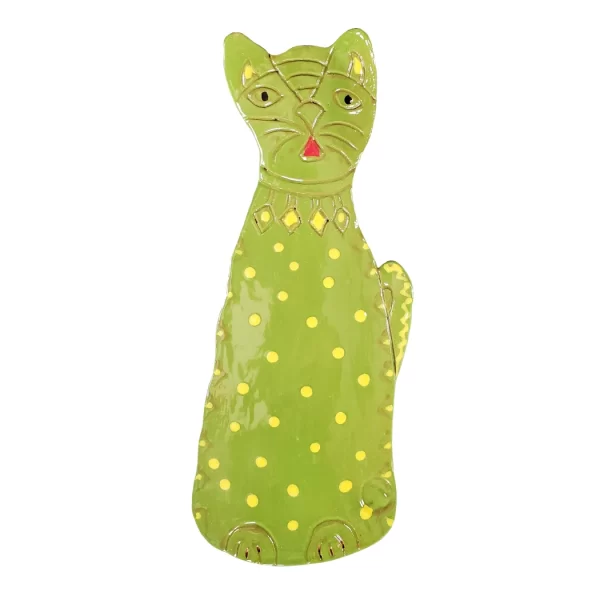 Gato Kitty Cat Ceramic Wall Decor 12 inches by 5 inches Artabys