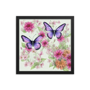 Butterfly Illusion Framed Poster