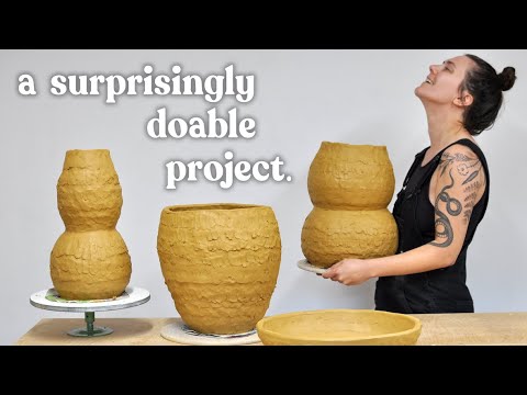 Attempting to Make a Ceramic Table // large scale coil building pottery project for beginners