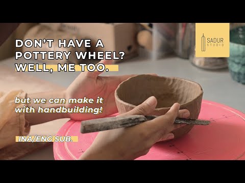 How to Make a Perfect Ceramic Bowl Without a Pottery Wheel at Home!🍜 | Pottery Tutorial Indonesia