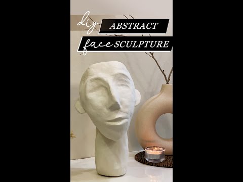 DIY Abstract Face Sculpture (Home Decor with Clay)