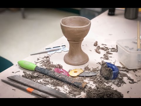 Making a Handbuilt Goblet, Chalice, or Wine Cup Form from Pinching Clay