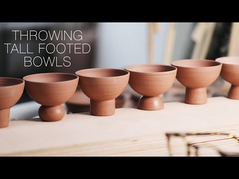 How to Throw and Trim Bowls with Tall Foot-rings