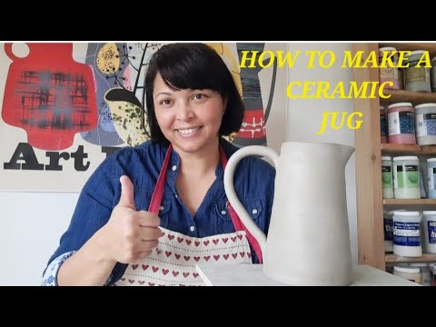 How to make a ceramic jug at home. Slab building technique �  Pottery tutorial for beginners