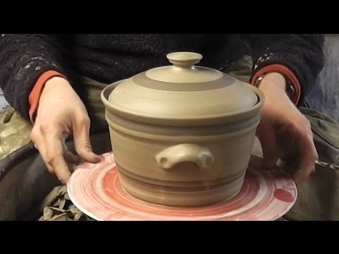 How to throw / make a Pottery Casserole & lid on the wheel