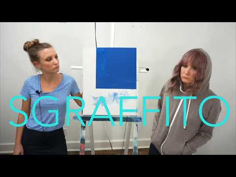 How to paint with the Sgraffito Painting Technique In Under 35 Seconds