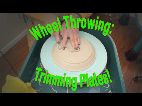 Wheel Throwing Series: Trimming Plates on The Potter's Wheel - Showing an Undercut for Hanging!