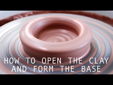How to Open Up Centred Clay and Form the Base of a Pot — A Beginner's Guide