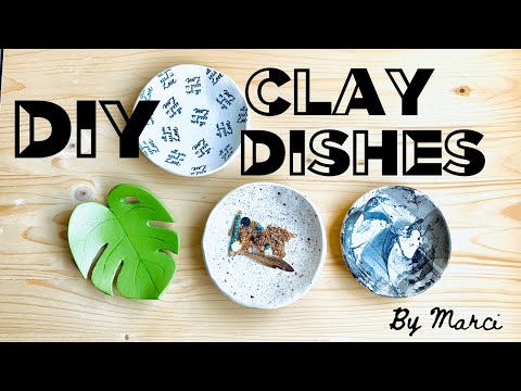 diy air dry clay dishes easy diy