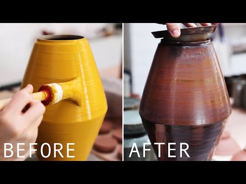 Before and After — Painting a Pot with Iron Ochre Slip