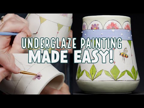 Underglaze Painting Made Easy! - Paint Along with Ann!