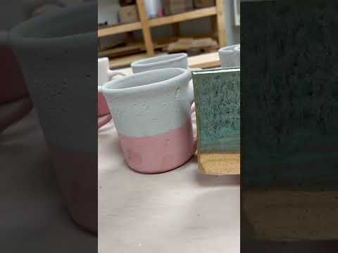 Glaze before and after it’s fired