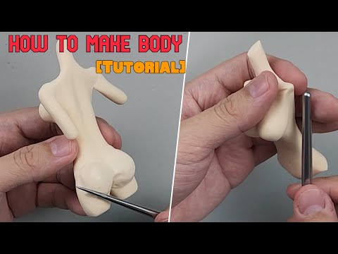 How to make anime figure body- female torso sculpture with clay 【Tutorials】