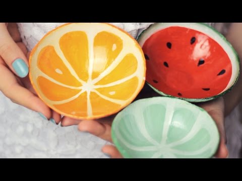 DIY: Clay Fruit Bowls from Scratch - Watermelon, Orange, Lime