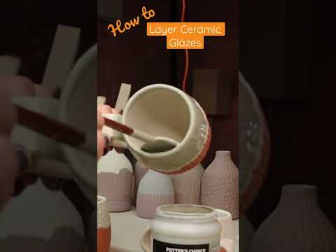 How to brush on Ceramic Glazes - Gorgeous Glaze Layering with Dark Red Stoneware