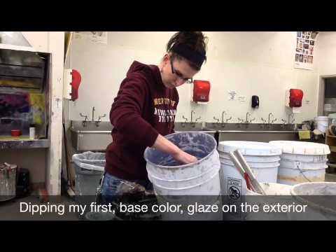 Glazing: pouring and dipping a vessel