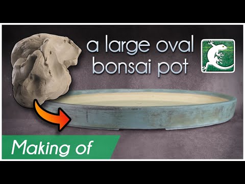 Making a Large Oval Bonsai Pottery - Building with Clay Slabs