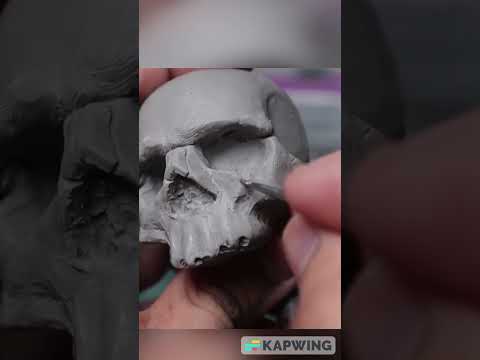 Sculpting skull using polymer clay | Using Super Sculpey Firm | Polymer Clay Tutorial