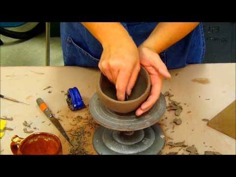 Ceramics II Cleaning Pinch Pot Cup Forms- (Day 2)
