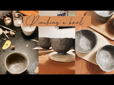 MAKING A BOWL WITH PINCHING TECHNIQUE  - Making pottery at home