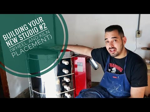 Building your ceramic studio Part #2 (wheel and kiln placement)