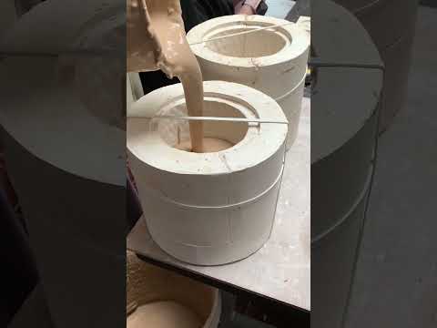 Pottery Making Process with Slip-Casting Technique — Handmade Pottery (#shorts)