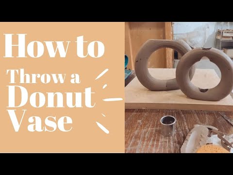 How to Throw a Donut on the Pottery Wheel. Throwing a Large Circular Vase