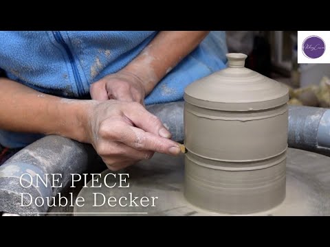 ONE PIECE Lidded Jar Double Decker version Throwing on the Potter’s Wheel.