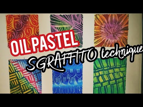 SGRAFFITO technique | How to make a creative background using Oil Pastel