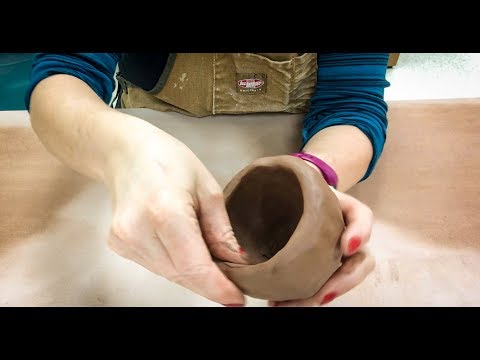 Pinch Pot Cup Forms  Day 1-  A Ceramics I Exercise for Beginners in Clay