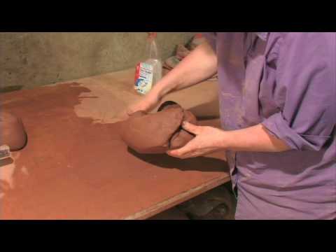 Wedging Clay in Preparation for Wheel Throwing Pottery