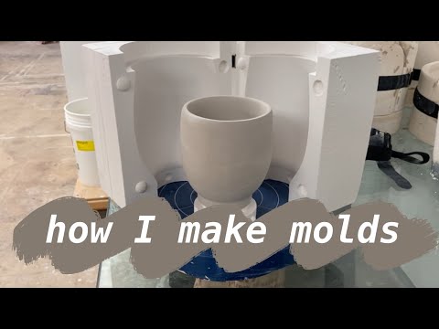 plaster casting from a silicone master mold - slipcast mold making process