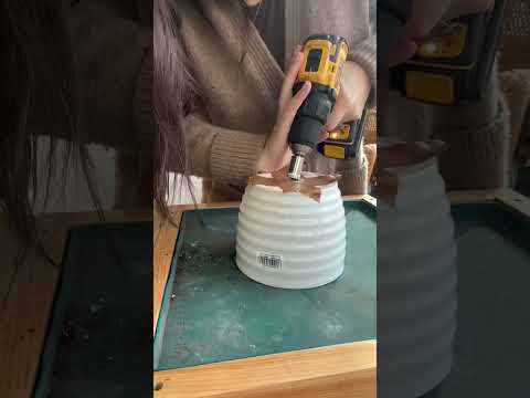 How to drill a drainage hole in your ceramic pot🪴#houseplantDIY