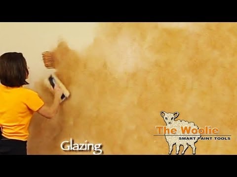 Glazing Color Wash Faux Finish Painting by The Woolie (How To Paint Walls) #FauxPainting