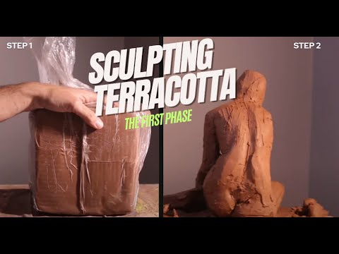 How to sculpt a classical female figure with water clay with grog