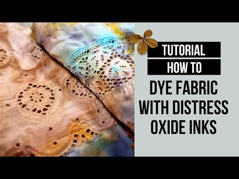 how to dye fabrics with distress oxide inks - create unique fabrics for junk journals! EASY TUTORIAL