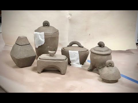 Creating Lids for the Pinch Lidded Pot:  Part 2- Ceramics II Raku Project