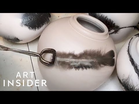 Potter Smokes Feathers and Hair Into Ceramics