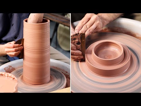 Throwing the Lid and Body for a Large Pottery Jar — Narrated