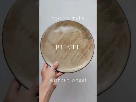 how to make a ceramic plate without pottery wheel — pottery making process #pottery #shorts