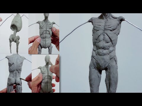 Sculpting MODELING MALE FIGURE Using water based clay ( for beginners ) FIGURE MODELING - PART 2