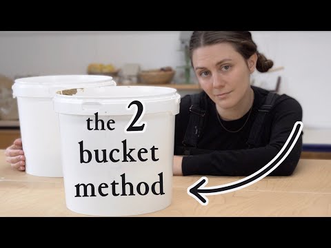The simplest way to filter your dirty 
clay water! // pottery studio at home tips