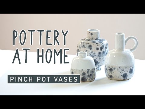POTTERY AT HOME - Pinch Pot Vases - Beginner Friendly Home Decor DIY