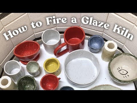 Pottery Kiln at Home for Beginners // how to fire a glaze kiln // pottery at home pt. 5
